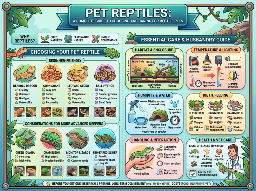 Pet Reptiles A Complete Guide to Choosing and Caring for Reptile Pets