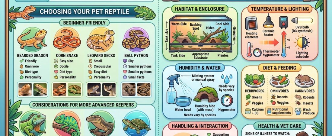 Pet Reptiles: A Complete Guide to Choosing and Caring for Reptile Pets
