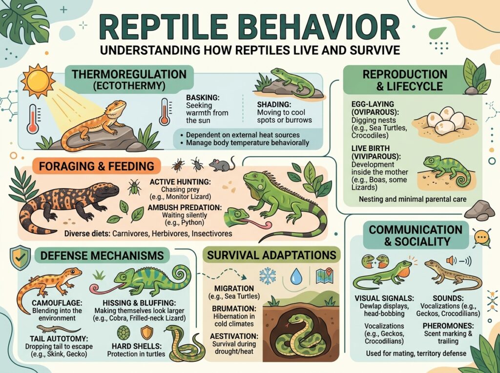 Reptile Behavior Understanding How Reptiles Live and Survive