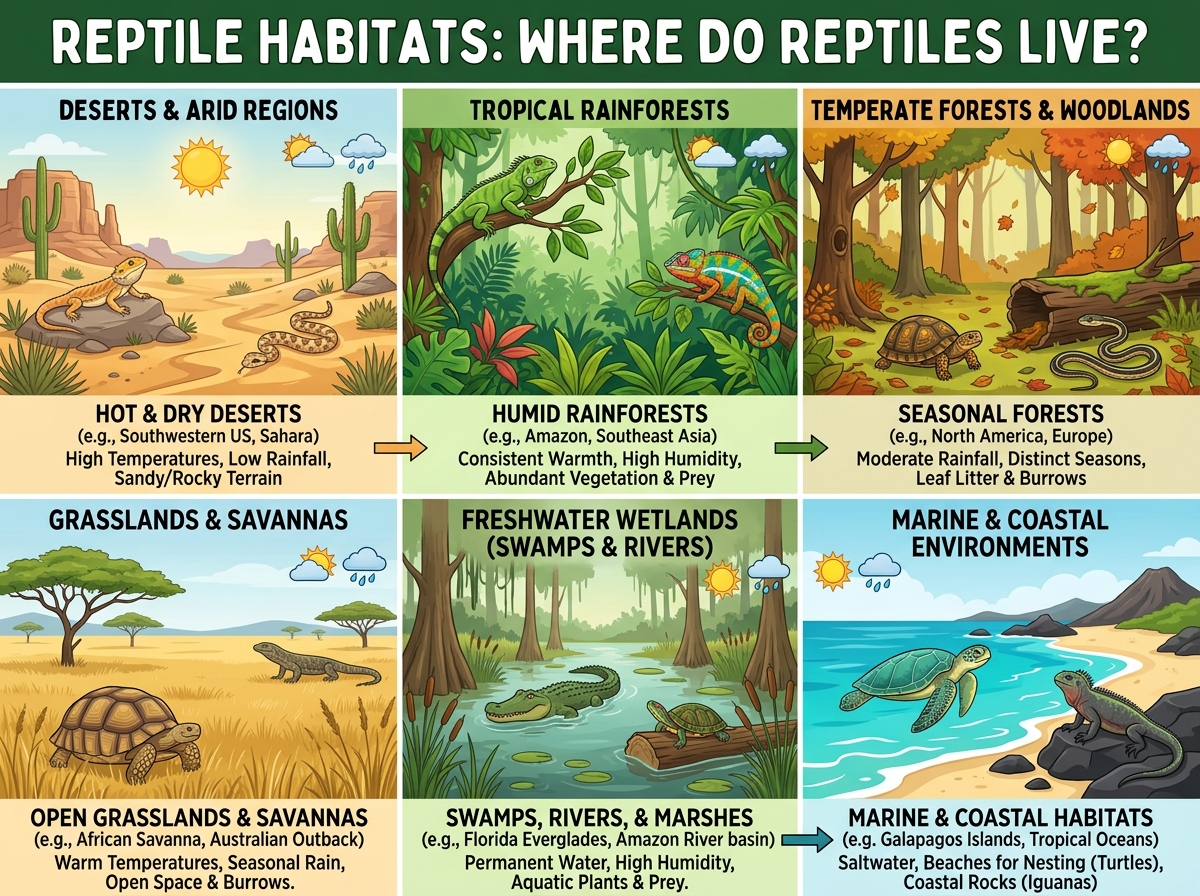 Reptile Habitat: Where Do Reptiles Live?